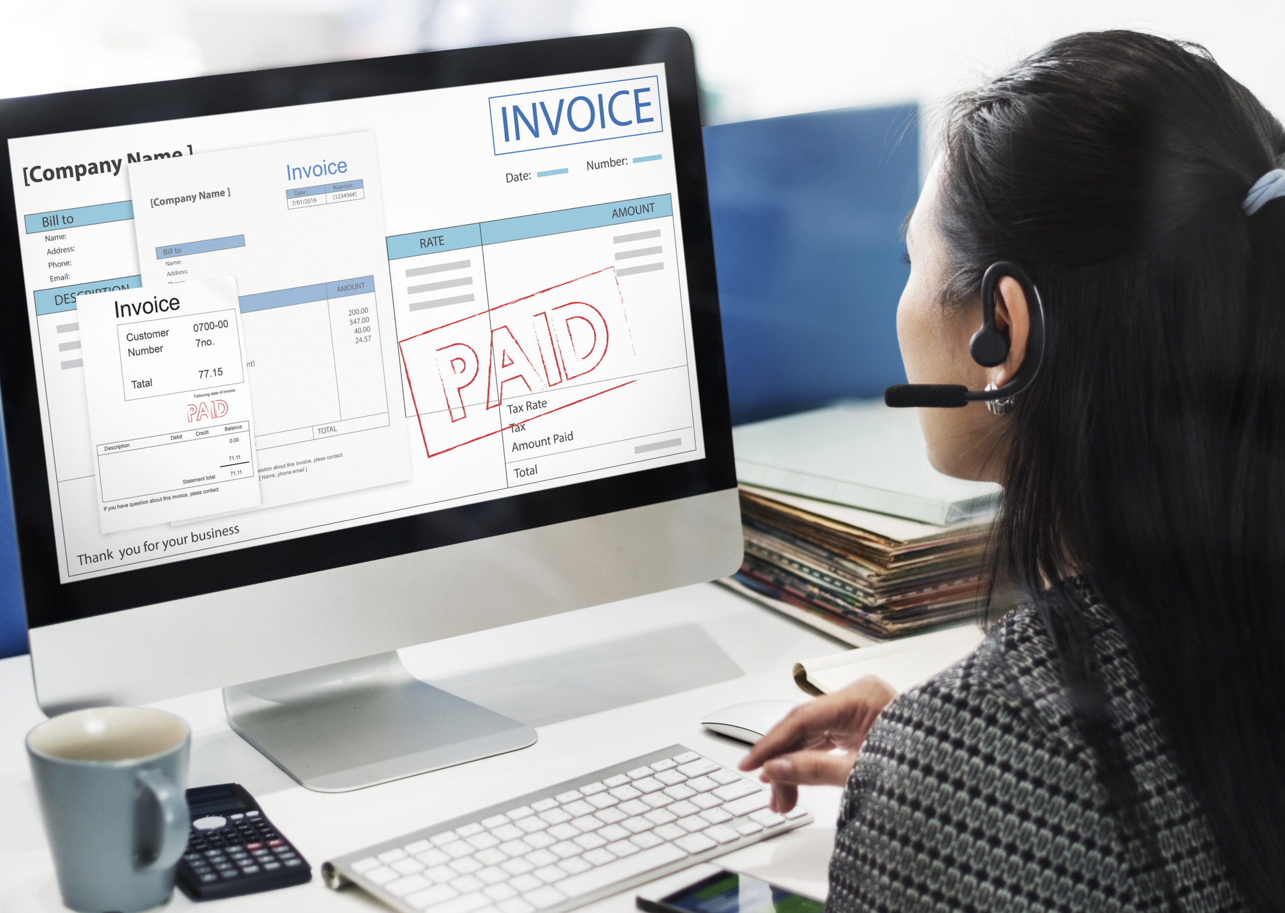 Invoice Bill Paid Payment Financial Account Concept - Contabilidade em Santa Catarina | Amaral Contabilidade